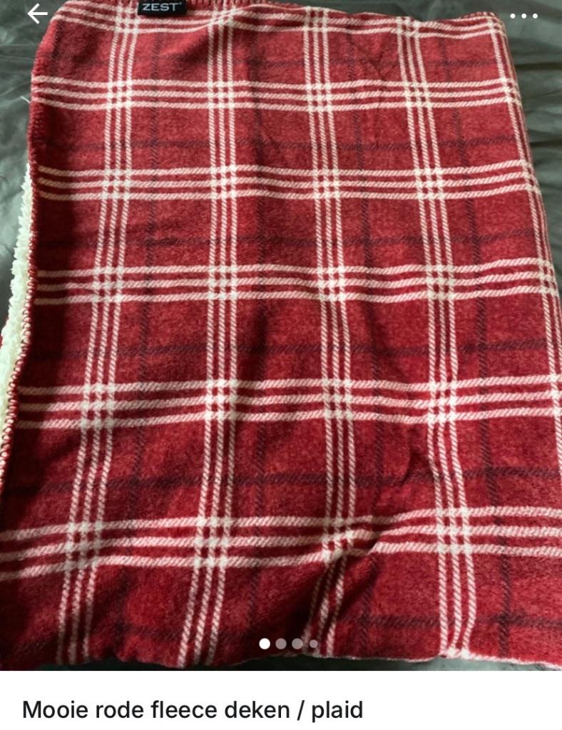 rode fleece deken / plaid van het merk Zest, Ophalen of Verzenden, Zo goed als nieuw