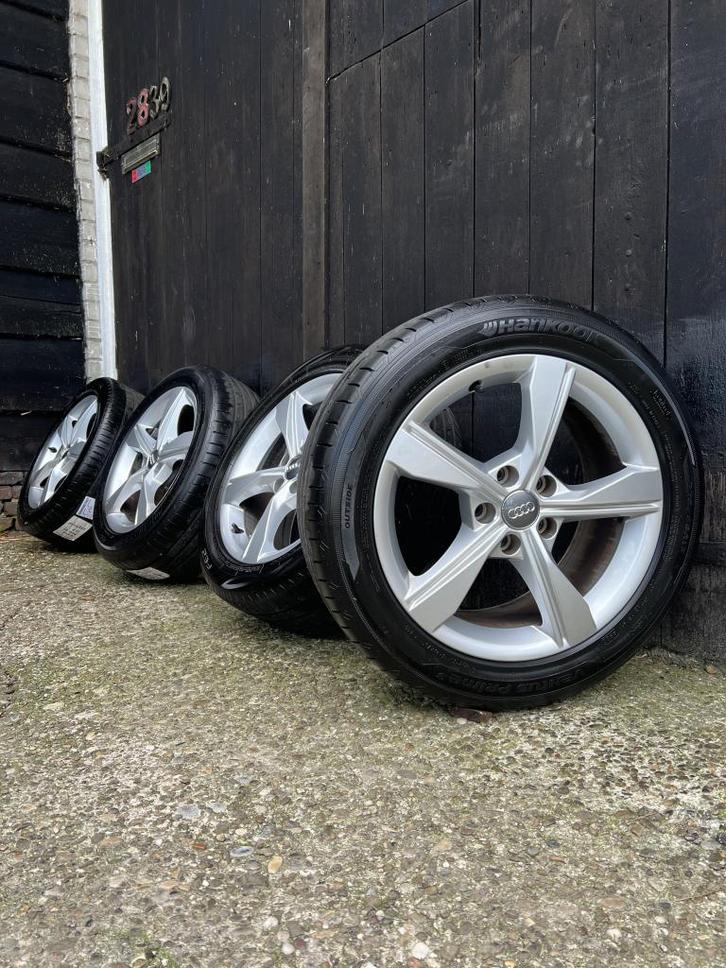 Originele Audi A4 A5 S4 S5 velgen 17" 5x112 zomer set a3 s3, Auto-onderdelen, Banden en Velgen, Banden en Velgen, Zomerbanden