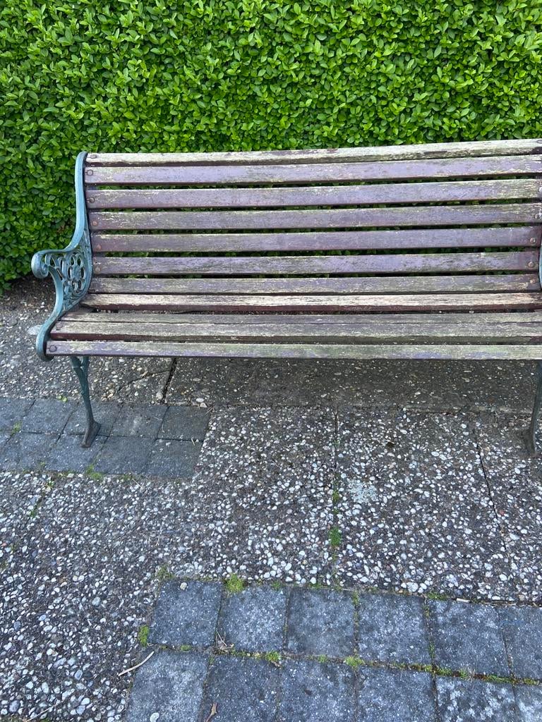 Tuinbank hout en gietijzer, Tuin en Terras, Ophalen of Verzenden, Zo goed als nieuw, Metaal