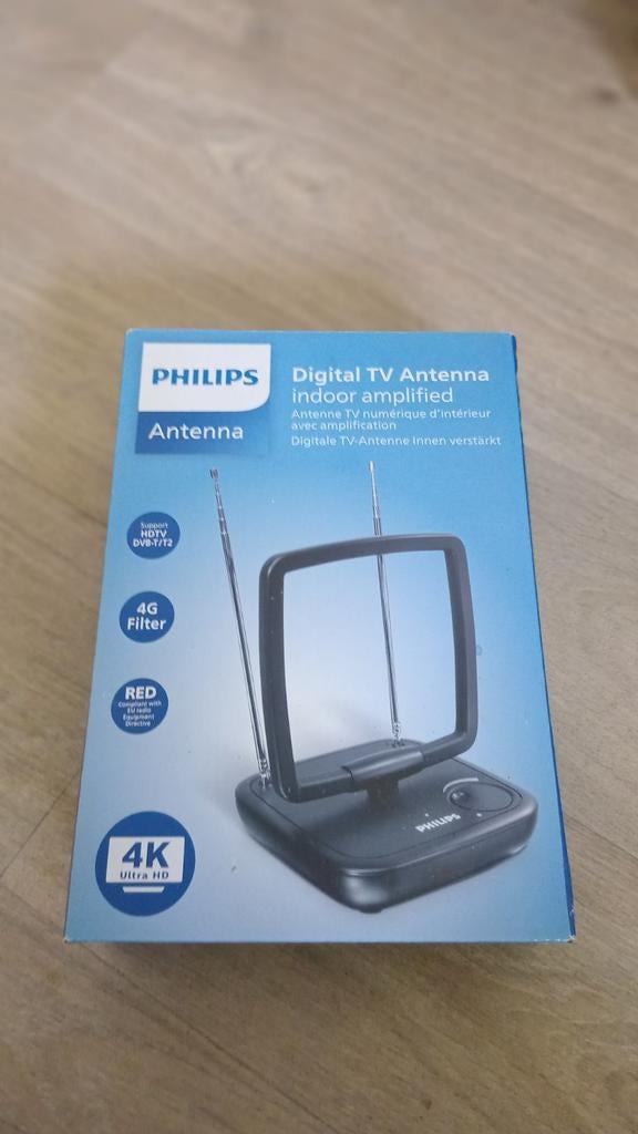 Philips Digitale TV-antenne SDV5120/12, Ophalen of Verzenden, Nieuw, Minder dan 2 meter, Coaxiale kabel