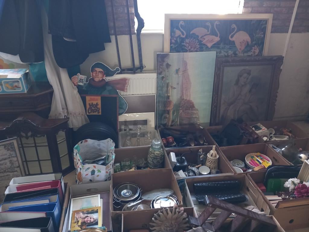 Partij spullen voor vrijmarkt of markt, Diversen, Rommelmarktspullen, Ophalen