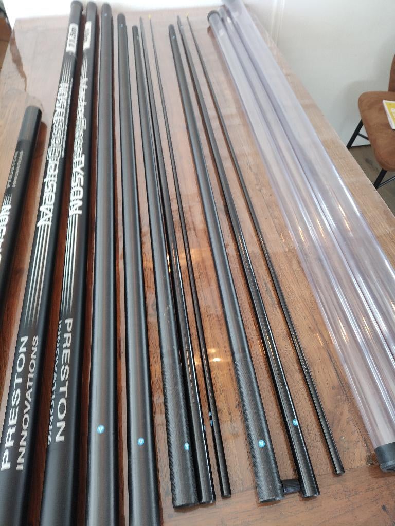 preston vishengel 11meter50, Ophalen, Zo goed als nieuw, Vaste hengel