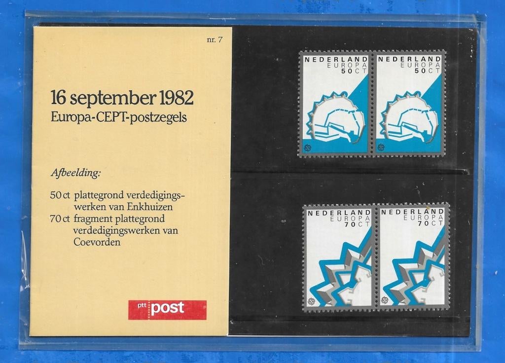 PTT mapje 7 - Europa-CEPT-postzegels, Postzegels en Munten, Postzegels | Nederland, Verzenden, Na 1940, Postfris