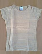 Leuk beige wit gestreept shirt / T-shirt maat 98 104 stretch, Kinderen en Baby's, Kinderkleding | Maat 98, Ophalen, Meisje, Zo goed als nieuw