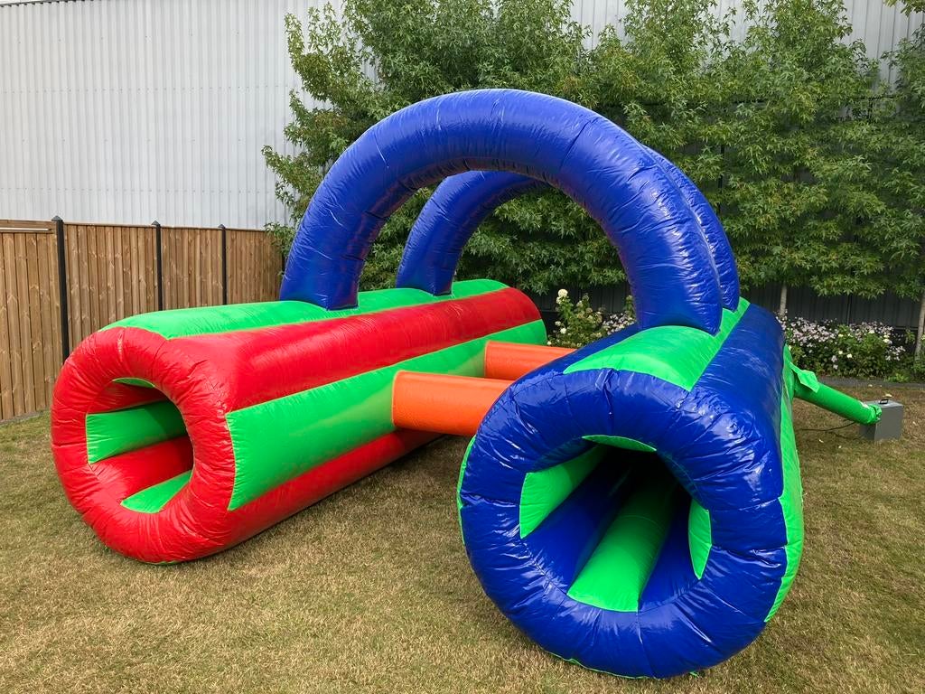 Opblaasbare tunnel springkussen voor zeskamp | obstacle run, Ophalen, Zo goed als nieuw, Overige