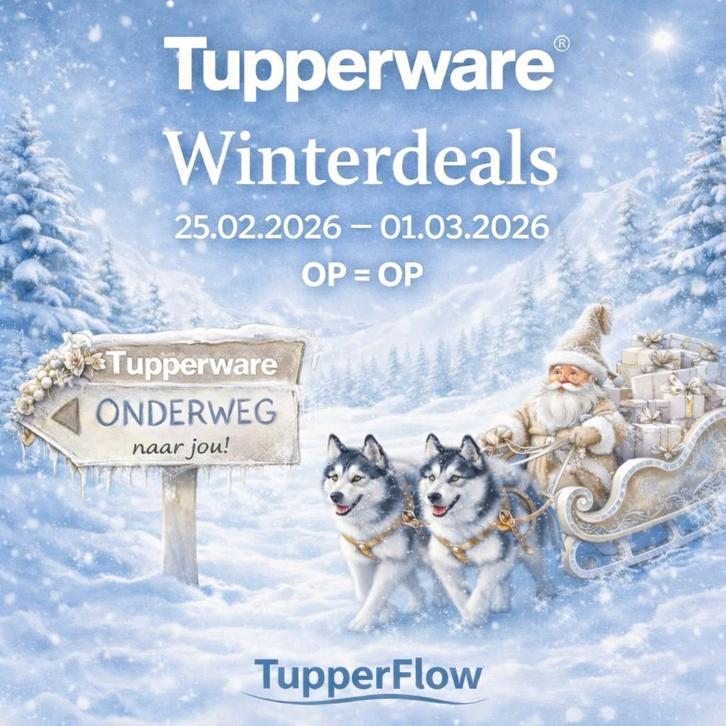 TUPPERWARE Winterdeals -doos-bak-schaal-fles-kom-tas, Huis en Inrichting, Keuken | Tupperware, Nieuw, Schaal, Ophalen of Verzenden