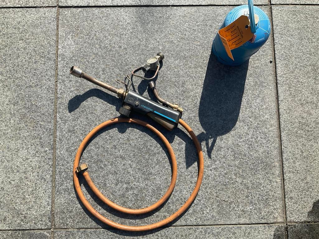 Chalutorch brander met slang en gasfles, Doe-het-zelf en Verbouw, Ophalen of Verzenden, Gebruikt, Overige typen