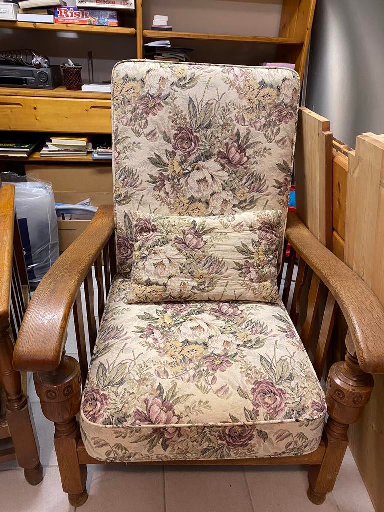 Vintage haard fauteuils, Ophalen, Gebruikt, Vintage, 75 tot 100 cm