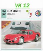Vk12 autokaart alfa romeo giulia tz 2, Ophalen of Verzenden, Zo goed als nieuw, Auto's