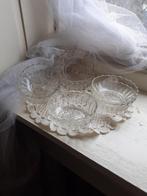 Oude dessert schaaltjes persglas, Ophalen of Verzenden
