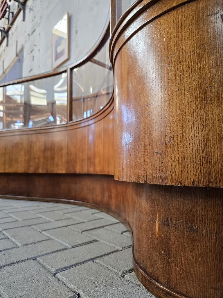 Grote Toonbank | Vintage Winkel Vitrine Laden Kast Antiek, Metaal, Gebruikt, Antiek Vintage Retro Brocante Landelijk, Met deur(en)