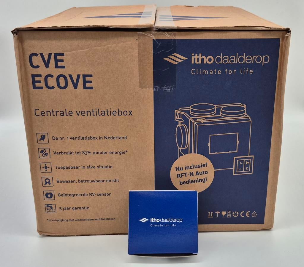 Itho Daalderop ventilatie, CVE-S eco sp+ RFT-n auto, Nieuw, Ophalen of Verzenden, Nieuw, Afzuiger