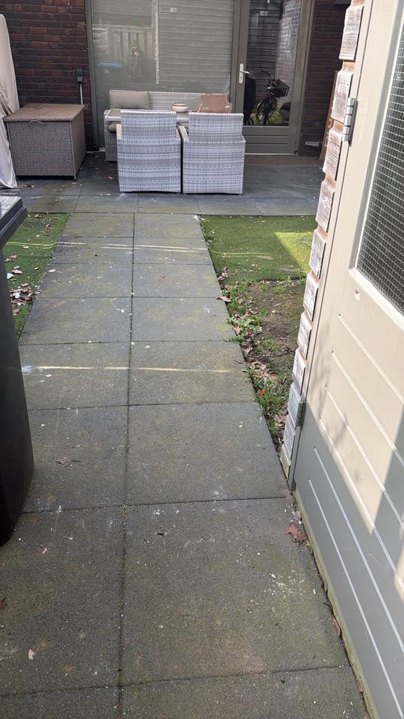 Gratis antraciet tuintegels 60x60 – zelf eruit halen, Tuin en Terras, Tegels en Klinkers, Ophalen, Gebruikt, 10 m² of meer, Beton