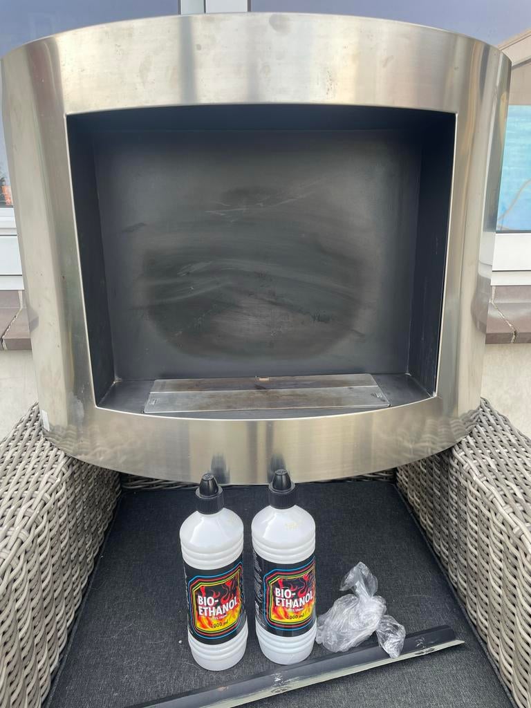 Bio ethanol sfeerhaard Van Amstel, incl. 2 flessen ethanol, Ophalen, Gebruikt, Vrijstaande haard, Overige soorten