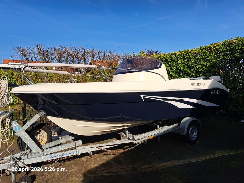 Prins Open 550 met 90 pk Honda, Watersport en Boten, Gebruikt, Ophalen, 70 pk of meer, 3 tot 6 meter