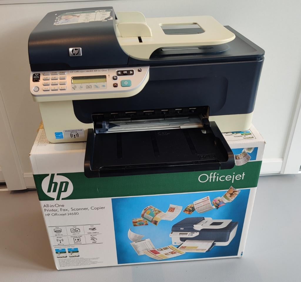 HP All-on-One Officejet printer J4680 printer, fax, scanner, Computers en Software, Printers, Gebruikt, Inkjetprinter, All-in-one