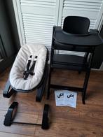 Kidsmill Up! Kinderstoel Compleet: Zwart/ Naturel, Ophalen, Gebruikt, Meegroeistoel, Afneembaar eetblad