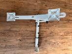 BUITENKANS: Solide monitor-arm voor 2 17-inch schermen, Ophalen of Verzenden, Zo goed als nieuw