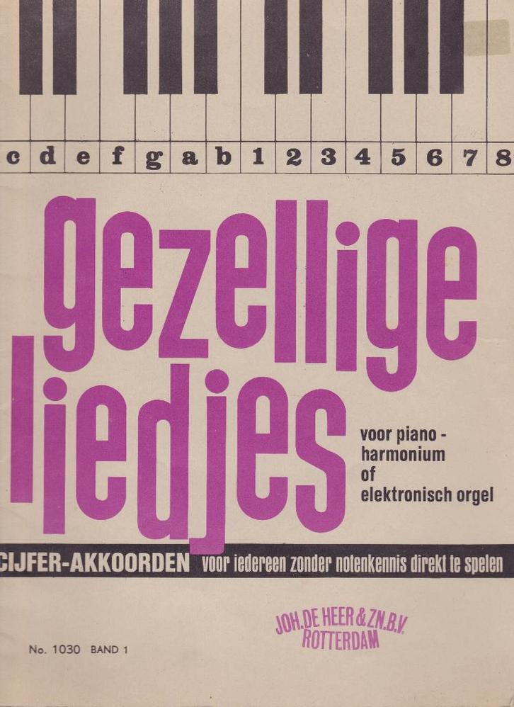 HENK GELUK - GEZELLIGE LIEDJES - BAND 1 -, Muziek en Instrumenten, Bladmuziek, Gebruikt, Artiest of Componist, Populair, Piano