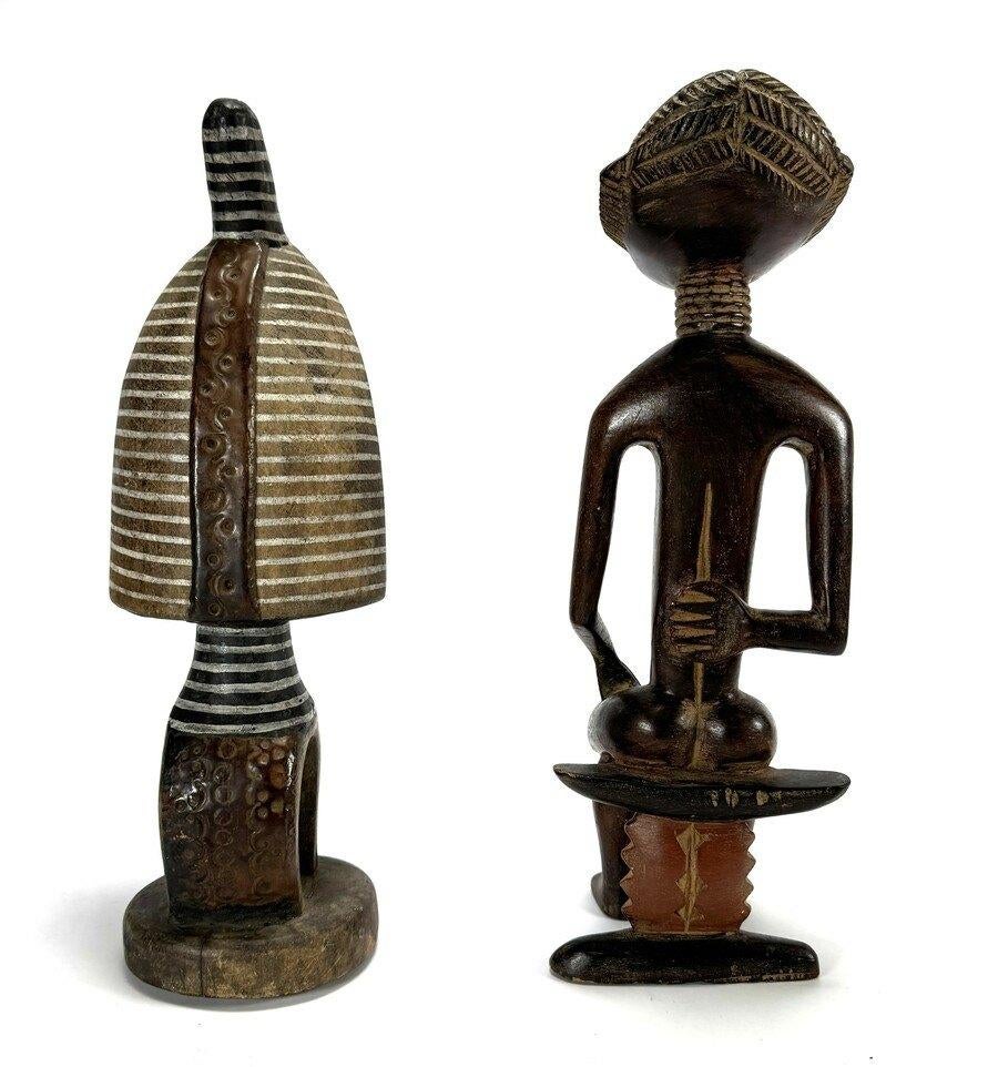 1393. Houten beelden, Dogon en Baule - West-Afrika, 20e eeuw, Ophalen of Verzenden