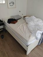 Tweepersoonsbed 160x200 wit met lattenbodem, Huis en Inrichting, Slaapkamer | Bedden, Ophalen, Gebruikt, Wit, Tweepersoons