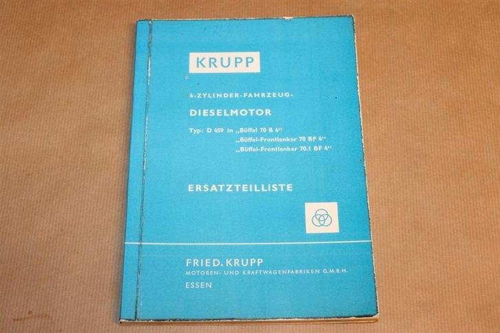 Krupp Dieselmotor Büffel - Catalogus - Ca 1955 !!, Boeken, Vervoer en Transport, Gelezen, Tractor en Landbouw, Ophalen of Verzenden
