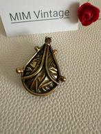 Q390/Prachtige vintage Bronzen Bijzondere Stijl Broche, Overige materialen, 4 tot 7 cm, Gebruikt, Overige kleuren