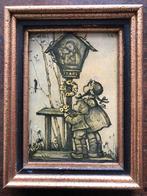 Vintage Hummel-stijl ingelijste prent van kinderen, Verzamelen, Ophalen of Verzenden