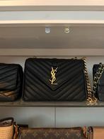 YSL College Tas Zwart Leer Goud Hardware, Ophalen of Verzenden, Zo goed als nieuw, Zwart, Schoudertasje