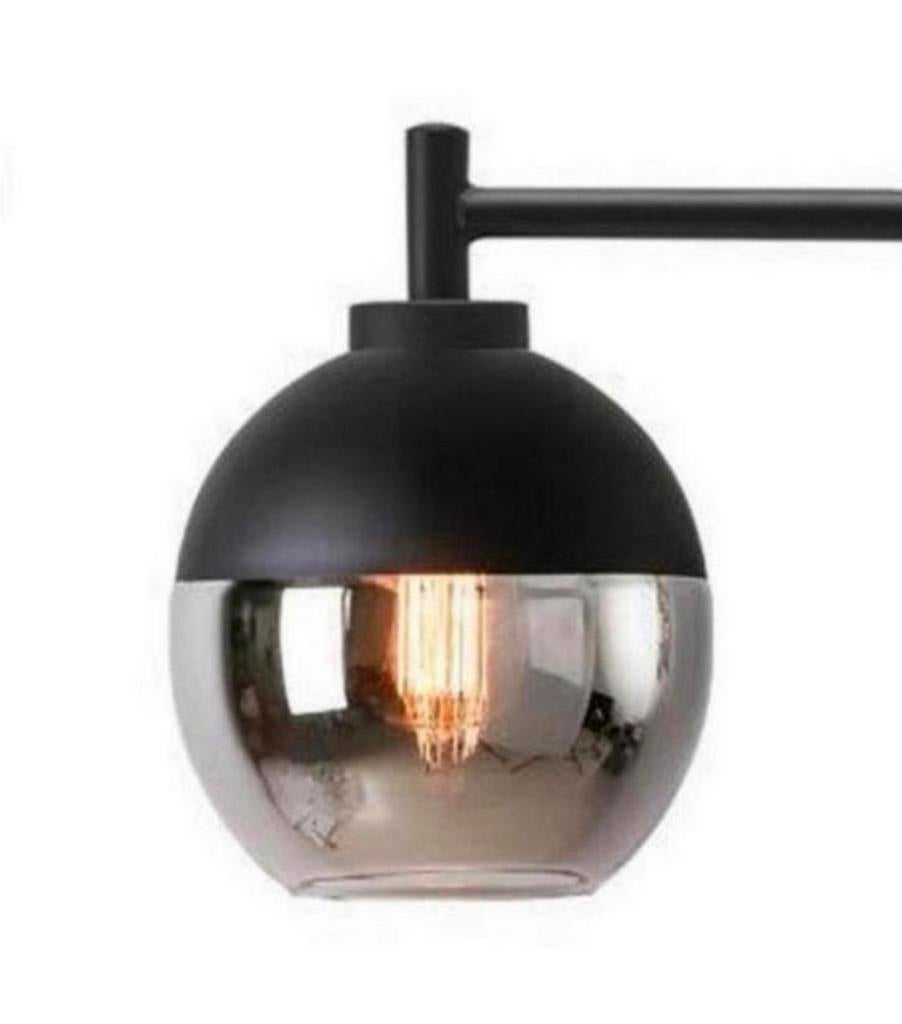 Luxe bol-rond ronde Lampenkap lamp mat-zwart chrome chroom, Zwart, Rond, Nieuw, Ophalen of Verzenden