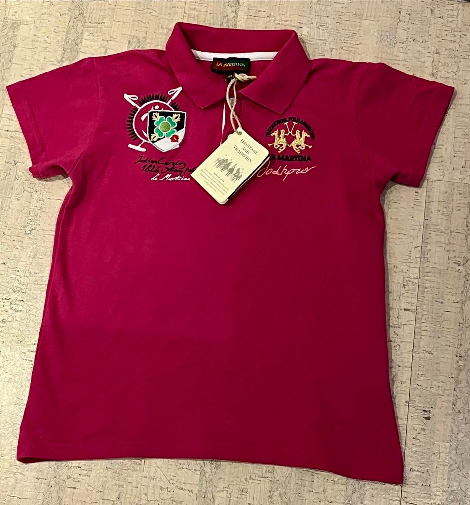 La Martina Fuchsiaroze Poloshirt - Nieuw met kaartje, Kinderen en Baby's, Ophalen of Verzenden, Nieuw, Meisje, Shirt of Longsleeve