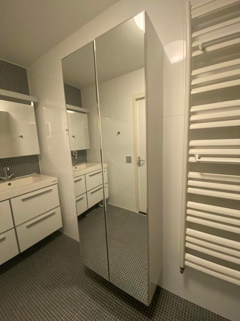 kolomkast met spiegel of spiegelkast badkamer, Ophalen, Spiegelkast, 50 tot 100 cm, Zo goed als nieuw