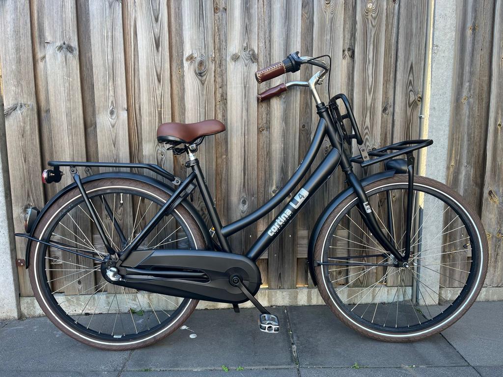 Cortina U4 26 inch transportfiets mat zwart, Terugtraprem, Gebruikt, Versnellingen, Ophalen