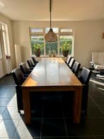 Grote massief eiken eet/leestafel, Huis en Inrichting, Tafels | Eettafels, Ophalen, Gebruikt, 100 tot 150 cm, Eikenhout