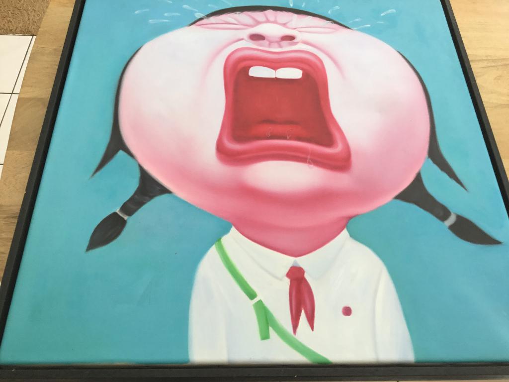 Yin Jun schilderij : Crying 4, Ophalen of Verzenden