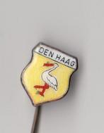 Den Haag Stadswapen emaille Ooievaar speldje, Gebruikt, Niet vindbaar, Niet vindbaar, Speldje of Pin