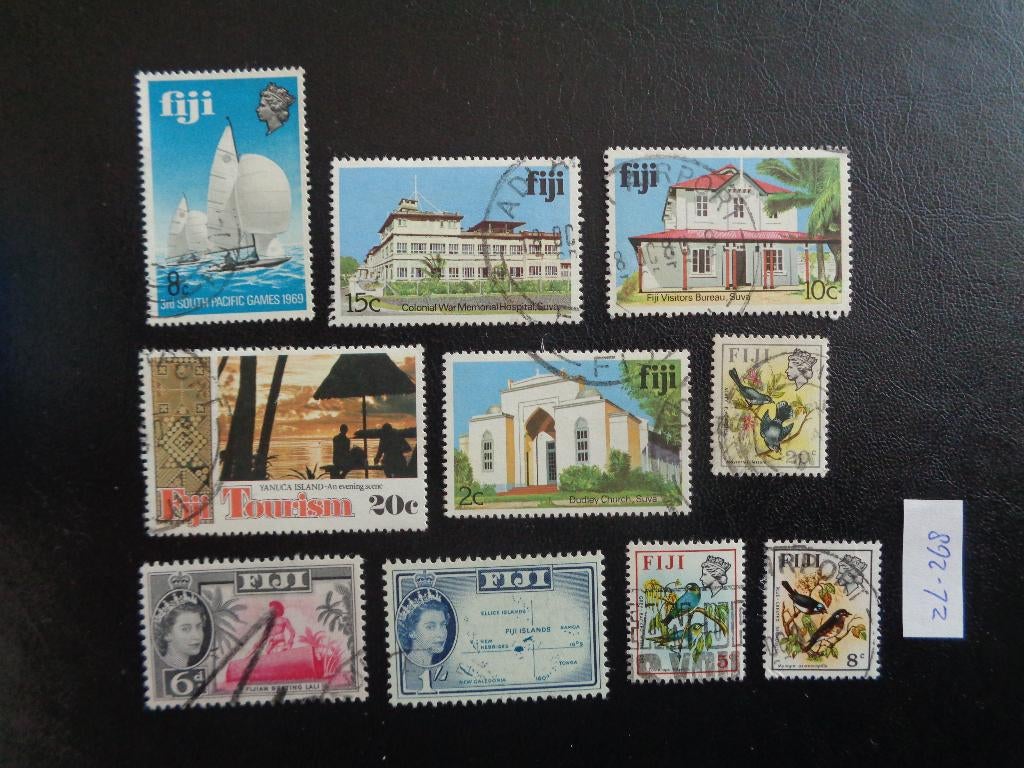 fiji - diverse (zl-268), Ophalen of Verzenden, Gestempeld