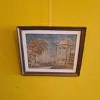 Frans zijden borduurwerk met de Temple de l'Amour, 18e eeuw, Antiek en Kunst, Ophalen of Verzenden