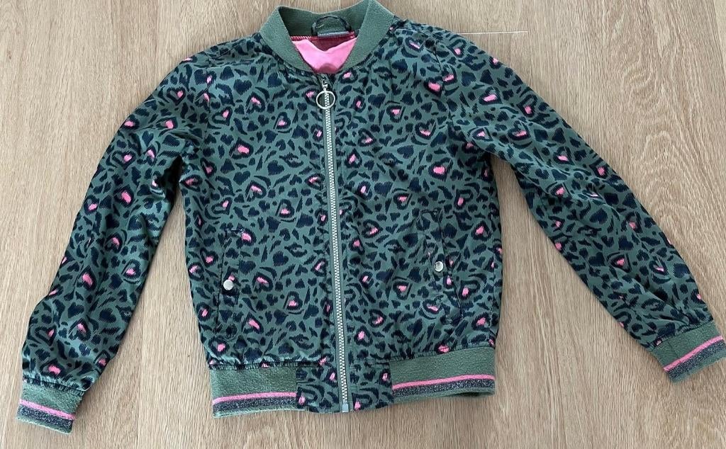 Panterprint jas maat 134, Kinderen en Baby's, Kinderkleding | Maat 134, Meisje, Ophalen of Verzenden, Zo goed als nieuw, Scapino