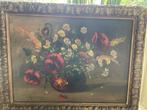 Bloemen schilderij, Gebruikt, Ophalen of Verzenden, Schilderij, Minder dan 50 cm