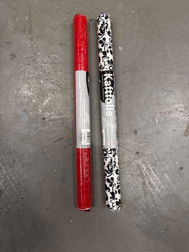Kaftfolie Rood, zeart  en Zwart/Wit - 1m x 45cm, Ophalen, Minder dan 10 m², Rood