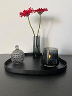 Vase The World plateau Bariri S zwart Nieuw!, Ophalen of Verzenden, Nieuw, Overige vormen, Metaal