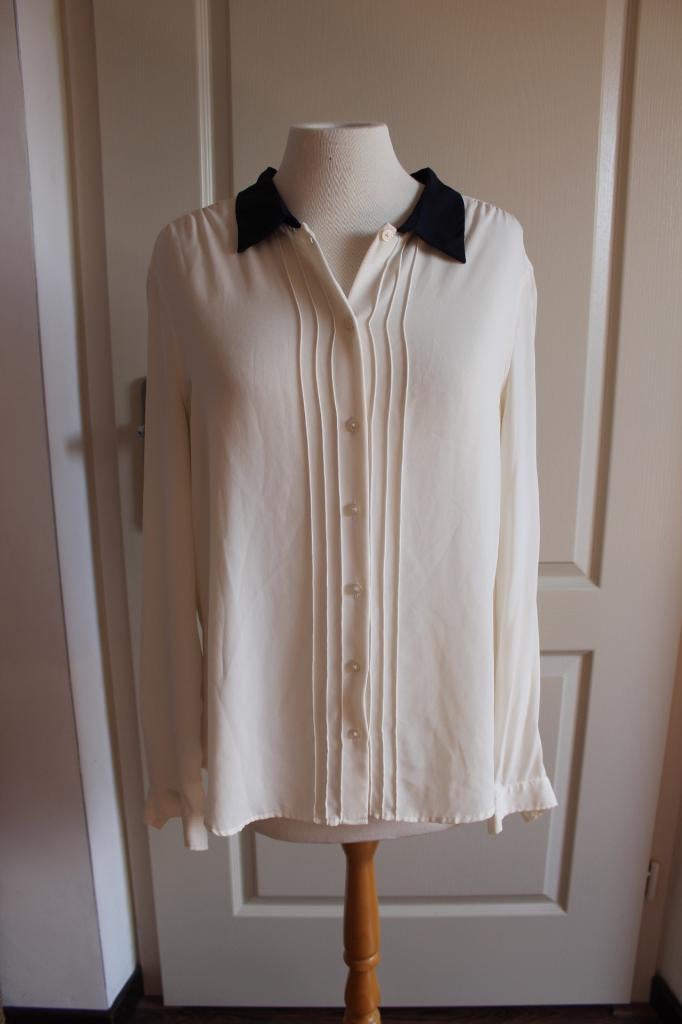 mooi blouse van Loft - Ann Taylor maat M, Kleding | Dames, Ophalen of Verzenden, Zo goed als nieuw, Maat 38/40 (M), Wit