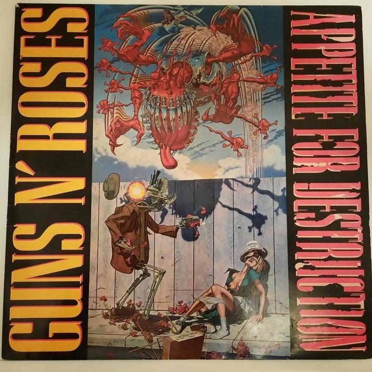 LP "Apetite for Destruction" - Guns 'n' Roses, Cd's en Dvd's, Vinyl | Hardrock en Metal, Gebruikt, Ophalen of Verzenden