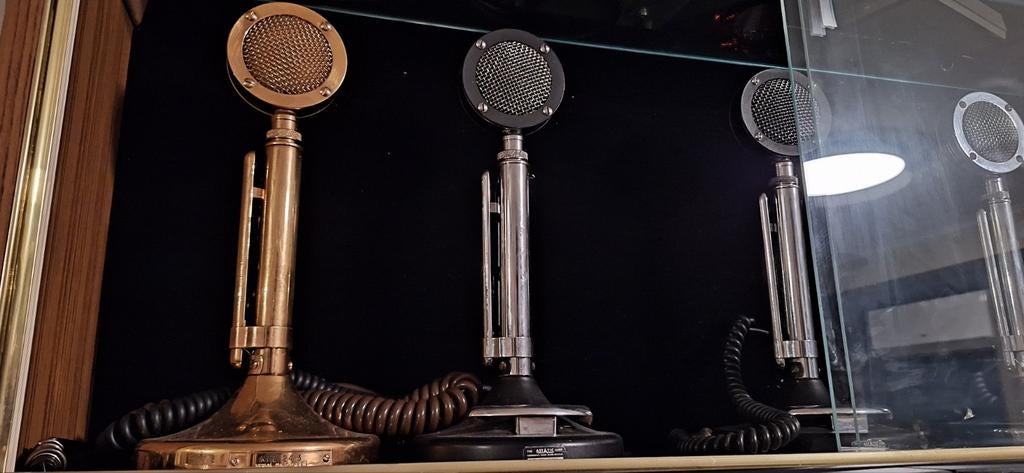 Set van microfoons: Golden, Silver en Black Eagle, Telecommunicatie, Zenders en Ontvangers, Ophalen of Verzenden, Gebruikt