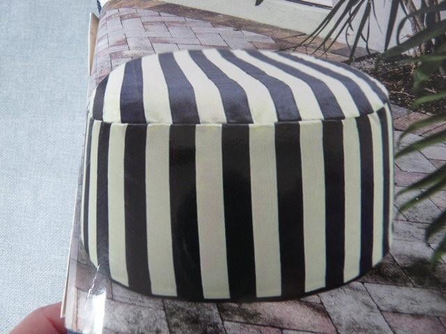 Navy Blauw met wit strepen poef opblaasbaar Nieuw, Kunststof, Nieuw, Ophalen of Verzenden, Navy trendy maritiem