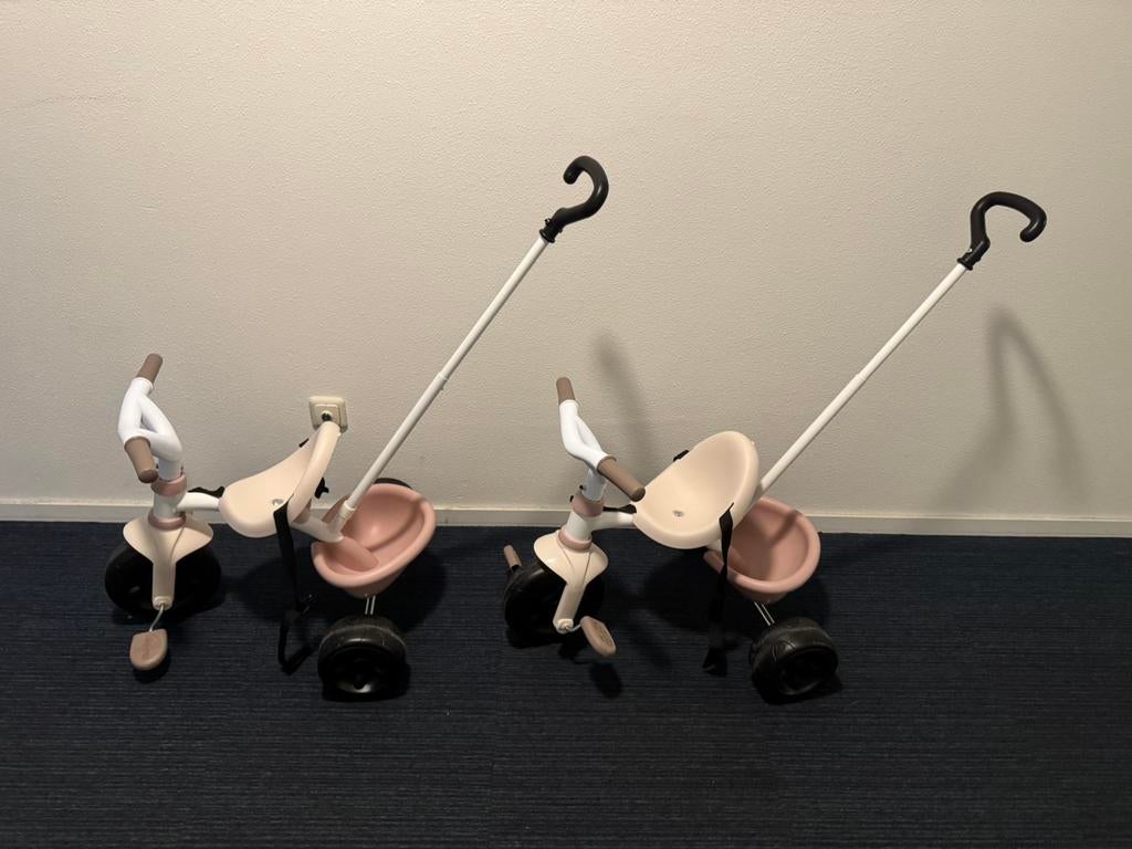 2x Smoby - vanaf 15 maanden - Driewieler tweeling, Ophalen, 10 tot 50 stukjes, Zo goed als nieuw