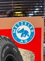 Vintage Metzeler AG Reclamebord - Banden Emaille Bord, Verzamelen, Ophalen, Reclamebord, Gebruikt, .
