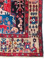 Handmade Persian wool Nahavand carpet Tree of life 144x254cm, Persian Perzisch vintage oosters hype, Crème, Gebruikt, 100 tot 150 cm