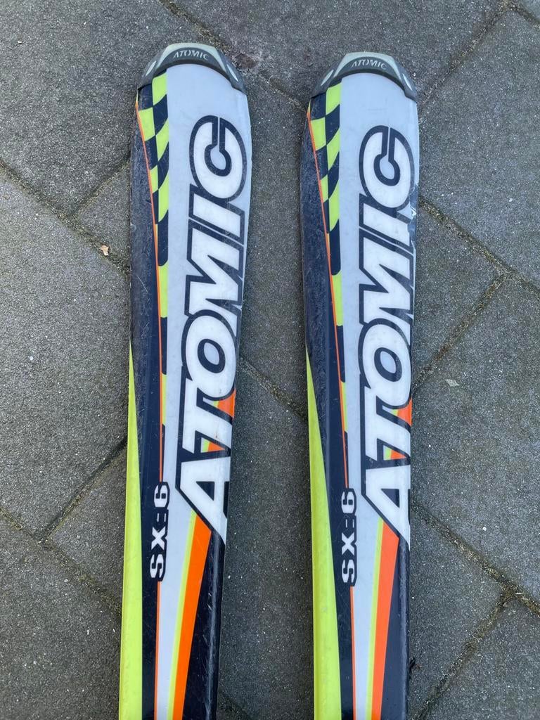 Atomic SUPERCROSS SX=6 120cm kinder ski's met bindingen, Gebruikt, 100 tot 140 cm, Ophalen of Verzenden, Atomic